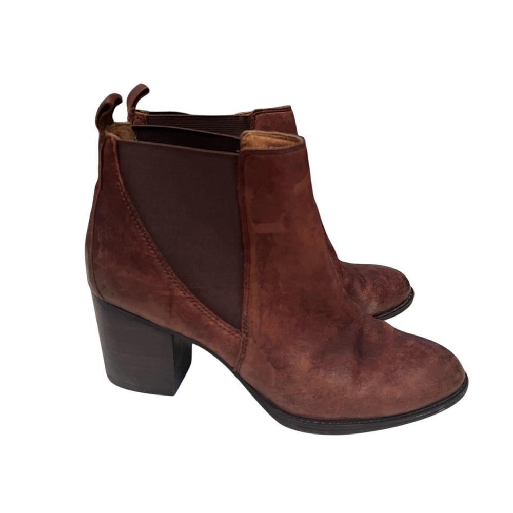 Sofft Boots Women’s 9.5 Welling Caffe Oleoso Boot Chelsea Block Heel Pull On